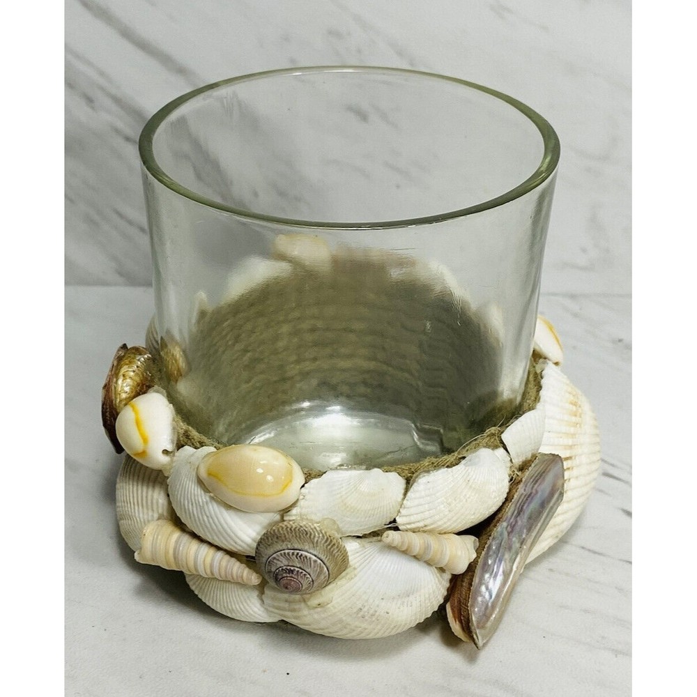 SIA collection sea shells candle holder 3.5” tall